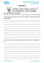 Worksheets for kids - paragraphs-2